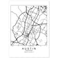 Poster con mapa de Austin. Lámina de Estados Unidos, con imágenes de mapas y carreteras-Artwork-Nacnic-A4-Sin marco-Nacnic Estudio SL
