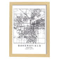 Poster con mapa de Bakersfield. Lámina de Estados Unidos, con imágenes de mapas y carreteras-Artwork-Nacnic-A4-Marco Madera clara-Nacnic Estudio SL