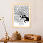 Poster con mapa de Baltimore - USA. Láminas de ciudades de Estados Unidos con mares y ríos en color negro.-Artwork-Nacnic-Nacnic Estudio SL