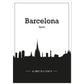Poster con mapa de Barcelona - España. Láminas con Skyline de ciudades de Europa con sombra negra.-Artwork-Nacnic-A4-Sin marco-Nacnic Estudio SL