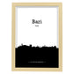 Poster con mapa de Bari - Italia. Láminas con Skyline de ciudades de Italia con sombra negra.-Artwork-Nacnic-A3-Marco Madera clara-Nacnic Estudio SL