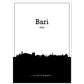 Poster con mapa de Bari - Italia. Láminas con Skyline de ciudades de Italia con sombra negra.-Artwork-Nacnic-A4-Sin marco-Nacnic Estudio SL