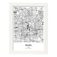 Poster con mapa de Beijing - China. Láminas de ciudades de Asia con mares y ríos en color negro.-Artwork-Nacnic-A3-Marco Blanco-Nacnic Estudio SL