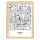 Poster con mapa de Beijing - China. Láminas de ciudades de Asia con mares y ríos en color negro.-Artwork-Nacnic-A4-Marco Madera clara-Nacnic Estudio SL