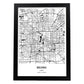 Poster con mapa de Beijing - China. Láminas de ciudades de Asia con mares y ríos en color negro.-Artwork-Nacnic-A4-Marco Negro-Nacnic Estudio SL