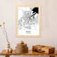 Poster con mapa de Belfast - Reino Unido. Láminas de ciudades de Reino Unido con mares y ríos en color negro.-Artwork-Nacnic-Nacnic Estudio SL
