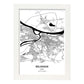 Poster con mapa de Belgrade - Serbia. Láminas de ciudades de Europa con mares y ríos en color negro.-Artwork-Nacnic-A3-Marco Blanco-Nacnic Estudio SL