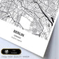 Poster con mapa de Berlin - Alemania. Láminas de ciudades de Alemania con mares y ríos en color negro.-Artwork-Nacnic-Nacnic Estudio SL