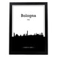 Poster con mapa de Bologna - Italia. Láminas con Skyline de ciudades de Italia con sombra negra.-Artwork-Nacnic-A3-Marco Negro-Nacnic Estudio SL