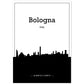 Poster con mapa de Bologna - Italia. Láminas con Skyline de ciudades de Italia con sombra negra.-Artwork-Nacnic-A4-Sin marco-Nacnic Estudio SL