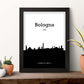 Poster con mapa de Bologna - Italia. Láminas con Skyline de ciudades de Italia con sombra negra.-Artwork-Nacnic-Nacnic Estudio SL