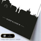 Poster con mapa de Bordeaux - Francia. Láminas con Skyline de ciudades de Francia con sombra negra.-Artwork-Nacnic-Nacnic Estudio SL