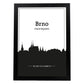 Poster con mapa de Brno - Czechrepublic. Láminas con Skyline de ciudades de Europa con sombra negra.-Artwork-Nacnic-A4-Marco Negro-Nacnic Estudio SL