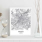 Poster con mapa de Brussels - Belgica. Láminas de ciudades de Holanda y Bélgica con mares y ríos en color negro.-Artwork-Nacnic-Nacnic Estudio SL