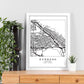 Poster con mapa de Burbank. Lámina de Estados Unidos, con imágenes de mapas y carreteras-Artwork-Nacnic-Nacnic Estudio SL