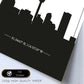 Poster con mapa de Calgary - Canada. Láminas con Skyline de ciudades de Estados Unidos, Canada, Mexico con sombra negra.-Artwork-Nacnic-Nacnic Estudio SL