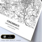 Poster con mapa de Cincinnati - USA. Láminas de ciudades de Estados Unidos con mares y ríos en color negro.-Artwork-Nacnic-Nacnic Estudio SL