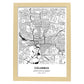Poster con mapa de Columbus - USA. Láminas de ciudades de Estados Unidos con mares y ríos en color negro.-Artwork-Nacnic-A4-Marco Madera clara-Nacnic Estudio SL