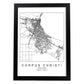 Poster con mapa de Corpus Christi. Lámina de Estados Unidos, con imágenes de mapas y carreteras-Artwork-Nacnic-A3-Marco Negro-Nacnic Estudio SL