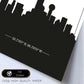 Poster con mapa de Dallas - USA. Láminas con Skyline de ciudades de Estados Unidos, Canada, Mexico con sombra negra.-Artwork-Nacnic-Nacnic Estudio SL