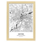 Poster con mapa de Dayton - USA. Láminas de ciudades de Estados Unidos con mares y ríos en color negro.-Artwork-Nacnic-A4-Marco Madera clara-Nacnic Estudio SL