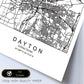 Poster con mapa de Dayton. Lámina de Estados Unidos, con imágenes de mapas y carreteras-Artwork-Nacnic-Nacnic Estudio SL