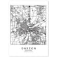 Poster con mapa de Dayton. Lámina de Estados Unidos, con imágenes de mapas y carreteras-Artwork-Nacnic-A4-Sin marco-Nacnic Estudio SL