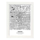 Poster con mapa de Denver - USA. Láminas de ciudades de Estados Unidos con mares y ríos en color negro.-Artwork-Nacnic-A3-Marco Blanco-Nacnic Estudio SL