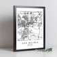 Poster con mapa de Des Moines. Lámina de Estados Unidos, con imágenes de mapas y carreteras-Artwork-Nacnic-Nacnic Estudio SL