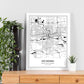 Poster con mapa de Des Mondes - USA. Láminas de ciudades de Estados Unidos con mares y ríos en color negro.-Artwork-Nacnic-Nacnic Estudio SL