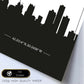 Poster con mapa de Detriot - USA. Láminas con Skyline de ciudades de Estados Unidos, Canada, Mexico con sombra negra.-Artwork-Nacnic-Nacnic Estudio SL