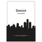 Poster con mapa de Detriot - USA. Láminas con Skyline de ciudades de Estados Unidos, Canada, Mexico con sombra negra.-Artwork-Nacnic-A4-Sin marco-Nacnic Estudio SL