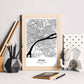 Poster con mapa de Detroit - USA. Láminas de ciudades de Estados Unidos con mares y ríos en color negro.-Artwork-Nacnic-Nacnic Estudio SL