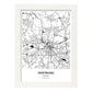 Poster con mapa de Dortmund - Alemania. Láminas de ciudades de Alemania con mares y ríos en color negro.-Artwork-Nacnic-A3-Marco Blanco-Nacnic Estudio SL