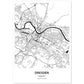 Poster con mapa de Dresden - Alemania. Láminas de ciudades de Alemania con mares y ríos en color negro.-Artwork-Nacnic-A4-Sin marco-Nacnic Estudio SL
