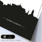 Poster con mapa de Dublin - Irlanda. Láminas con Skyline de ciudades de Inglaterra e Irlanda con sombra negra.-Artwork-Nacnic-Nacnic Estudio SL