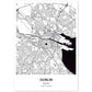 Poster con mapa de Dublin - Irlanda. Láminas de ciudades de Europa con mares y ríos en color negro.-Artwork-Nacnic-A4-Sin marco-Nacnic Estudio SL