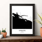 Poster con mapa de Dubrokniv - Croacia. Láminas de ciudades de Europa con mares y ríos en color negro.-Artwork-Nacnic-Nacnic Estudio SL