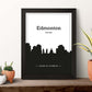 Poster con mapa de Edmonton - Canada. Láminas con Skyline de ciudades de Estados Unidos, Canada, Mexico con sombra negra.-Artwork-Nacnic-Nacnic Estudio SL