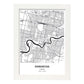 Poster con mapa de Edmonton - Canada. Láminas de ciudades de Canada con mares y ríos en color negro.-Artwork-Nacnic-A3-Marco Blanco-Nacnic Estudio SL