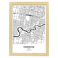 Poster con mapa de Edmonton - Canada. Láminas de ciudades de Canada con mares y ríos en color negro.-Artwork-Nacnic-A4-Marco Madera clara-Nacnic Estudio SL