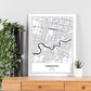 Poster con mapa de Edmonton - Canada. Láminas de ciudades de Canada con mares y ríos en color negro.-Artwork-Nacnic-Nacnic Estudio SL