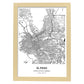 Poster con mapa de El Paso - USA. Láminas de ciudades de Estados Unidos con mares y ríos en color negro.-Artwork-Nacnic-A4-Marco Madera clara-Nacnic Estudio SL
