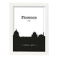 Poster con mapa de Florence - Italia. Láminas con Skyline de ciudades de Italia con sombra negra.-Artwork-Nacnic-A3-Marco Blanco-Nacnic Estudio SL