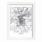 Poster con mapa de Fort Wayne. Lámina de Estados Unidos, con imágenes de mapas y carreteras-Artwork-Nacnic-A3-Marco Blanco-Nacnic Estudio SL
