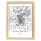 Poster con mapa de Fort Wayne. Lámina de Estados Unidos, con imágenes de mapas y carreteras-Artwork-Nacnic-A3-Marco Madera clara-Nacnic Estudio SL
