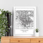 Poster con mapa de Fresno. Lámina de Estados Unidos, con imágenes de mapas y carreteras-Artwork-Nacnic-Nacnic Estudio SL