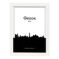 Poster con mapa de Genoa - Italia. Láminas con Skyline de ciudades de Italia con sombra negra.-Artwork-Nacnic-A3-Marco Blanco-Nacnic Estudio SL