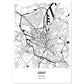 Poster con mapa de Gent - Belgica. Láminas de ciudades de Holanda y Bélgica con mares y ríos en color negro.-Artwork-Nacnic-A4-Sin marco-Nacnic Estudio SL