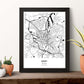 Poster con mapa de Gent - Belgica. Láminas de ciudades de Holanda y Bélgica con mares y ríos en color negro.-Artwork-Nacnic-Nacnic Estudio SL